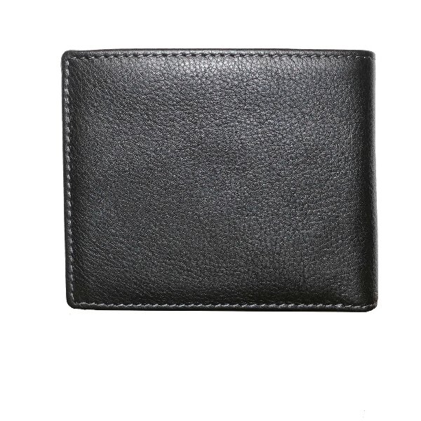 Latest Genuine Leather Men Black Billfold Wallet - TEN ELVES