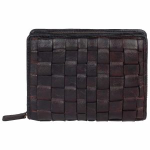 Genuine Leather Hand Woven Clutch Wallet